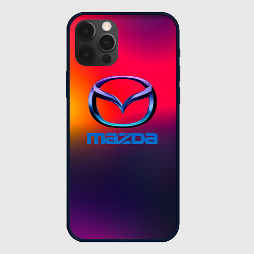 Чехол iPhone 12 Pro Mazda gradient / 3D-Черный – фото 1