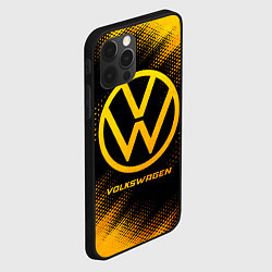 Чехол для iPhone 12 Pro Volkswagen - gold gradient, цвет: 3D-черный — фото 2