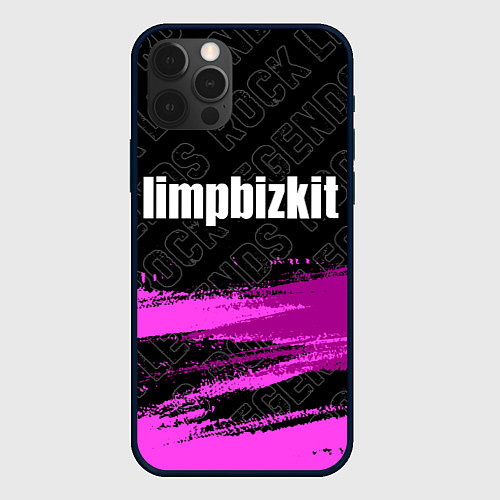 Чехол iPhone 12 Pro Limp Bizkit rock legends: символ сверху / 3D-Черный – фото 1