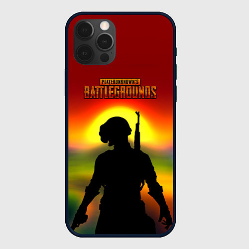 Чехол iPhone 12 Pro Pubg summer war / 3D-Черный – фото 1