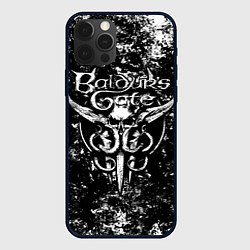 Чехол iPhone 12 Pro Baldurs gate 3 - black and white