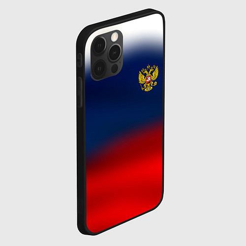 Чехол iPhone 12 Pro Символика России герб / 3D-Черный – фото 2