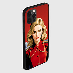 Чехол для iPhone 12 Pro Девушка в красной униформе, цвет: 3D-черный — фото 2