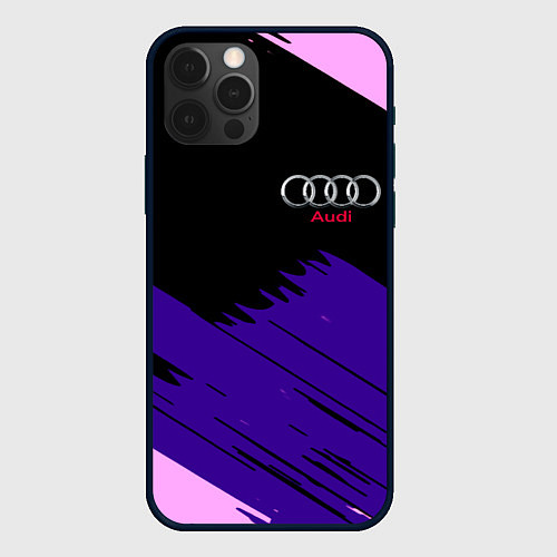 Чехол iPhone 12 Pro Audi stripes / 3D-Черный – фото 1