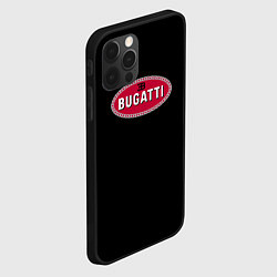 Чехол для iPhone 12 Pro Bugatti auto, цвет: 3D-черный — фото 2