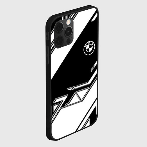 Чехол iPhone 12 Pro Bmw sport geometry / 3D-Черный – фото 2
