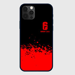 Чехол для iPhone 12 Pro Rainbow Six красные краски, цвет: 3D-черный