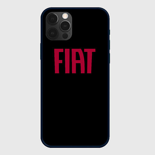 Чехол iPhone 12 Pro Fiat sport auto brend / 3D-Черный – фото 1