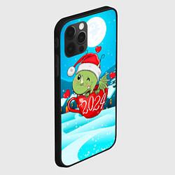 Чехол для iPhone 12 Pro Новогодний дракончик в кружке, цвет: 3D-черный — фото 2
