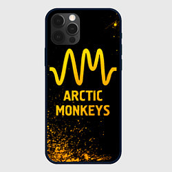 Чехол iPhone 12 Pro Arctic Monkeys - gold gradient