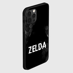 Чехол для iPhone 12 Pro Zelda glitch на темном фоне, цвет: 3D-черный — фото 2