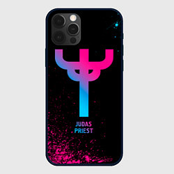 Чехол iPhone 12 Pro Judas Priest - neon gradient