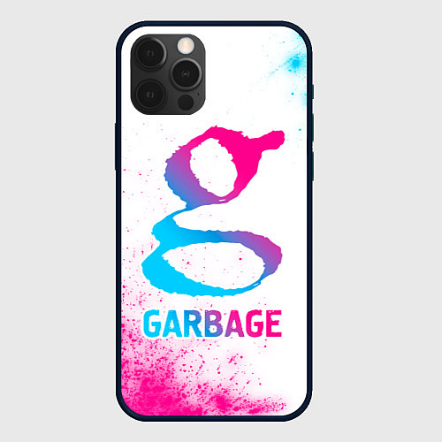 Чехол iPhone 12 Pro Garbage neon gradient style / 3D-Черный – фото 1