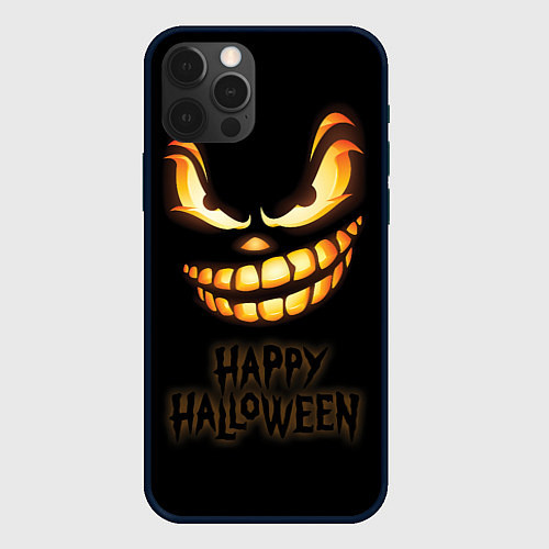Чехол iPhone 12 Pro Страшный Джек - хэллоуин / 3D-Черный – фото 1