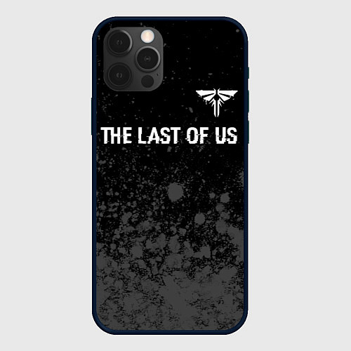 Чехол iPhone 12 Pro The Last Of Us glitch на темном фоне посередине / 3D-Черный – фото 1