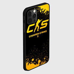 Чехол для iPhone 12 Pro Counter-Strike 2 - gold gradient, цвет: 3D-черный — фото 2