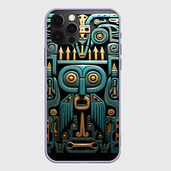 Чехол для iPhone 12 Pro Рисунок в египетском стиле, цвет: 3D-светло-сиреневый
