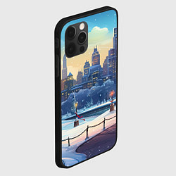 Чехол для iPhone 12 Pro Зимний большой город, цвет: 3D-черный — фото 2