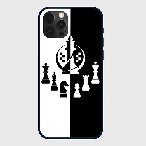 Чехол iPhone 12 Pro Шахматист гроссмейстер / 3D-Черный – фото 1