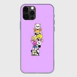 Чехол для iPhone 12 Pro Skzoo друг за другом, цвет: 3D-светло-сиреневый