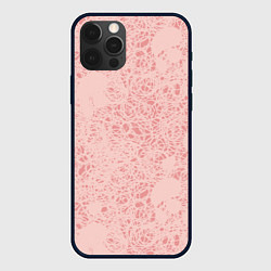 Чехол для iPhone 12 Pro Розовые каракули дудл, цвет: 3D-черный