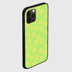 Чехол для iPhone 12 Pro Зеленый крупный горох геометрический орнамент, цвет: 3D-черный — фото 2