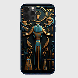 Чехол iPhone 12 Pro Орнамент в стиле египетской иероглифики