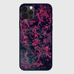 Чехол для iPhone 12 Pro Абстракция - аметистовый ирис, цвет: 3D-черный