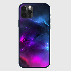 Чехол iPhone 12 Pro Бескрайний космос фиолетовый