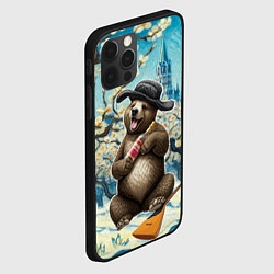 Чехол для iPhone 12 Pro Россия медведь водка балалайка, цвет: 3D-черный — фото 2