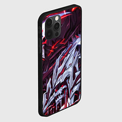 Чехол для iPhone 12 Pro Красный кибер скелет, цвет: 3D-черный — фото 2