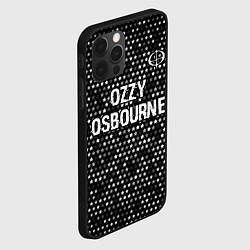 Чехол для iPhone 12 Pro Ozzy Osbourne glitch на темном фоне посередине, цвет: 3D-черный — фото 2