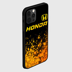 Чехол для iPhone 12 Pro Honda - gold gradient посередине, цвет: 3D-черный — фото 2