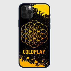 Чехол iPhone 12 Pro Coldplay - gold gradient