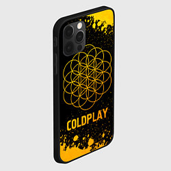 Чехол для iPhone 12 Pro Coldplay - gold gradient, цвет: 3D-черный — фото 2