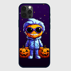 Чехол для iPhone 12 Pro Happy pumpkin, цвет: 3D-черный