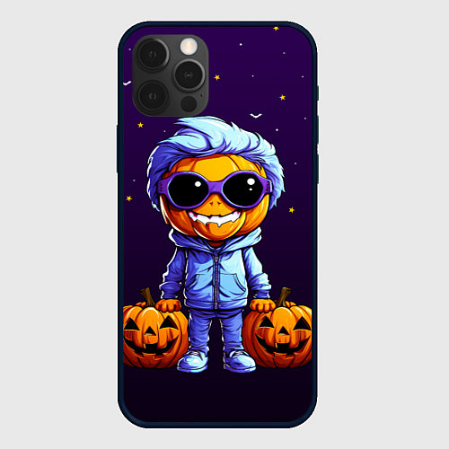 Чехол iPhone 12 Pro Happy pumpkin / 3D-Черный – фото 1