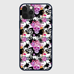 Чехол iPhone 12 Pro Череп бохо