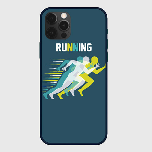Чехол iPhone 12 Pro Бег / 3D-Черный – фото 1