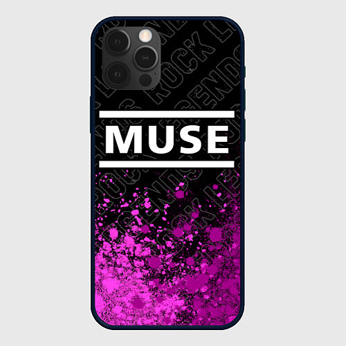 Чехол iPhone 12 Pro Muse rock legends посередине / 3D-Черный – фото 1