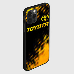 Чехол для iPhone 12 Pro Toyota - gold gradient посередине, цвет: 3D-черный — фото 2