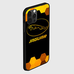 Чехол для iPhone 12 Pro Jaguar - gold gradient, цвет: 3D-черный — фото 2