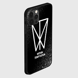 Чехол для iPhone 12 Pro Within Temptation glitch на темном фоне, цвет: 3D-черный — фото 2