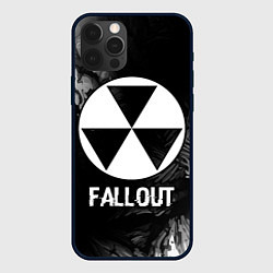 Чехол iPhone 12 Pro Fallout glitch на темном фоне