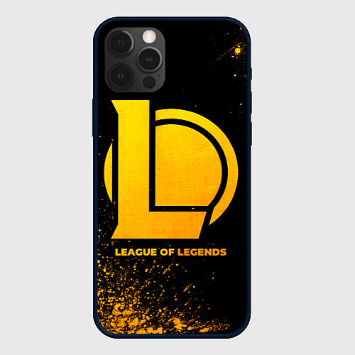 Чехол iPhone 12 Pro League of Legends - gold gradient / 3D-Черный – фото 1