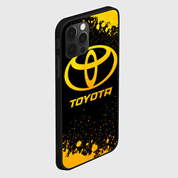 Чехол для iPhone 12 Pro Toyota - gold gradient, цвет: 3D-черный — фото 2