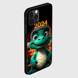 Чехол для iPhone 12 Pro Зеленый дракон 2024, цвет: 3D-черный — фото 2