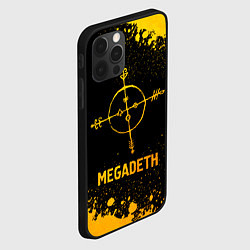 Чехол для iPhone 12 Pro Megadeth - gold gradient, цвет: 3D-черный — фото 2