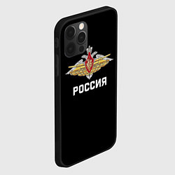 Чехол для iPhone 12 Pro Армия России герб, цвет: 3D-черный — фото 2