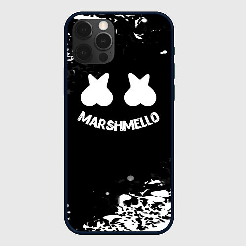 Чехол iPhone 12 Pro Marshmello splash / 3D-Черный – фото 1